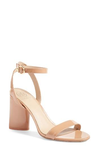 Women's Tory Burch Elizabeth Block Heel Sandal M - Beige