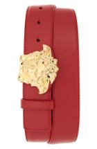 Men's Versace Medusa Head Leather Belt 0 Eu - Geranium Warm Gold
