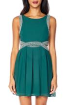 Women's Tfnc Malaga Beaded Minidress - Green