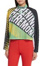 Women's Opening Ceremony Mesh Moto Crop Top - Green