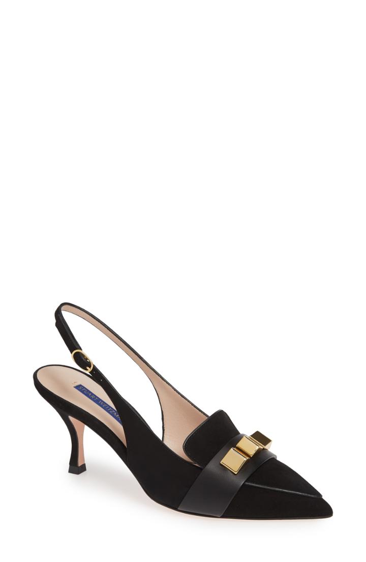 Women's Stuart Weitzman Cleo Studded Slingback Pump