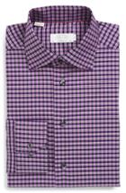 Men's Eton Contemporary Fit Check Dress Shirt - Purple
