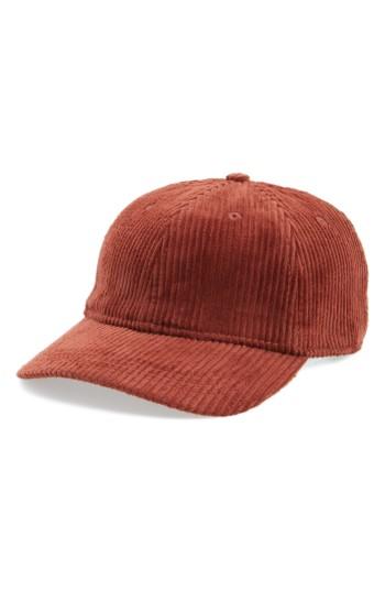Women's Madewell Corduroy Baseball Cap - Burgundy