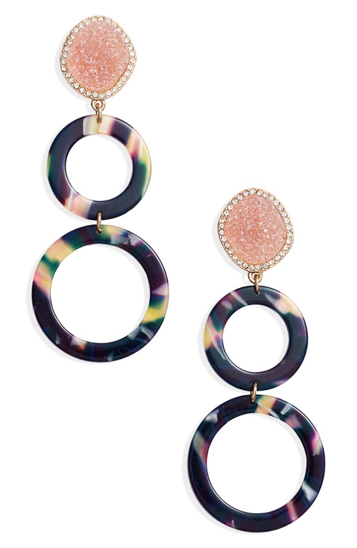 Women's Baublebar Destine Double Hoop Drop Earrings