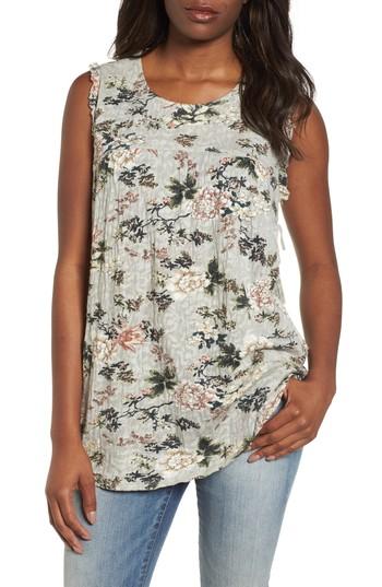 Women's Lucky Brand Floral Jacquard Tank - Green