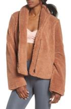 Women's Alo Cozy Up Faux Fur Crop Jacket - Pink