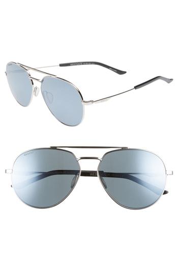 Women's Smith Westgate 60mm Chromapop(tm) Polarized Aviator Sunglasses - Silver/ Platinum