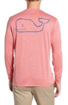 Men's Vineyard Vines Vintage Logo Long Sleeve Performance T-shirt - Red