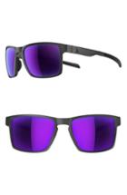 Women's Adidas Wayfinder 56mm Mirrored Sport Sunglasses - Matte Coal/ Viola
