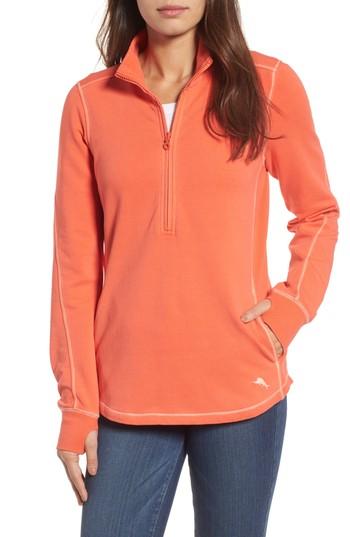 Women's Tommy Bahama Jen And Terry Half Zip Top - Orange