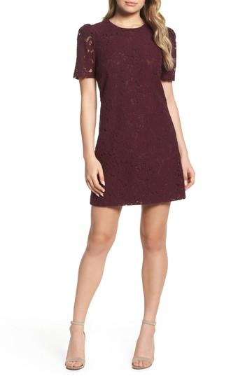 Women's Charles Henry Lace Shift Dress - Burgundy