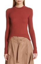 Women's Vince Mixed Rib Stitch Sweater, Size - Red