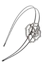 Tasha Rose Crystal Embellished Double Headband, Size - Metallic