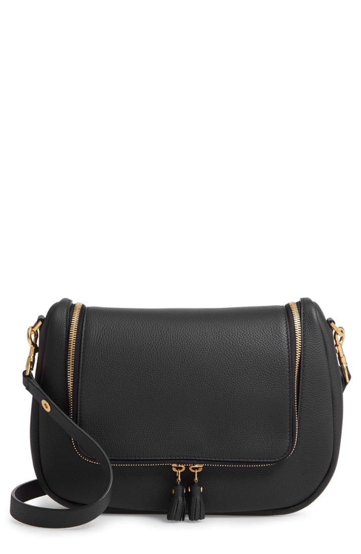 Anya Hindmarch Mini Vere Leather Shoulder Satchel - Black