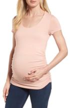 Women's Isabella Oliver Scoop Neck Maternity Tee - Pink