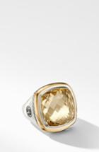 Women's David Yurman Albion Statement Ring With 18k Gold And Champagne Citrine Or Reconstituted Turquoise