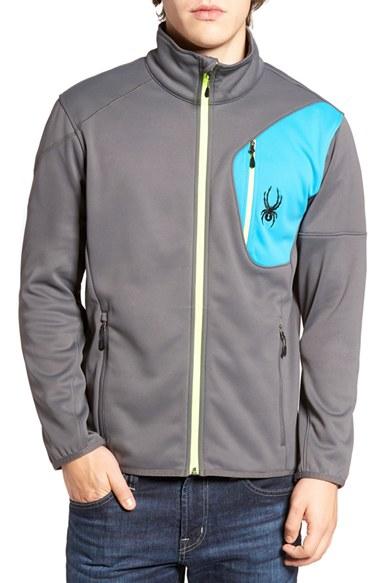 Men's Spyder Zip Front Windbreaker - Grey