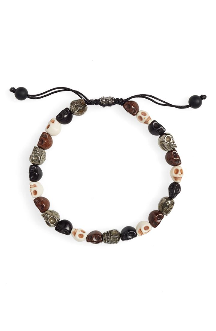 Men's Jonas Studio Hell's Kitchen Mixed Skull Bracelet