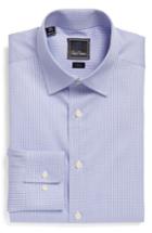 Men's David Donahue Trim Fit Check Dress Shirt .5 - 32/33 - Purple