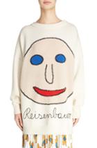 Women's Christopher Kane Reisenbauer Intarsia Face Sweater - Ivory