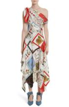 Women's Monse Patchwork Silk One-shoulder Dress - Ivory