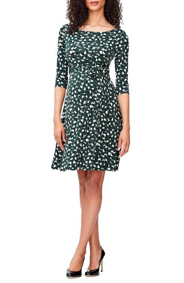 Women's Leota 'ilana' Belted Maternity Dress - Green