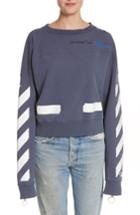 Women's Off-white X Champion Crewneck Sweatshirt, Size - Blue