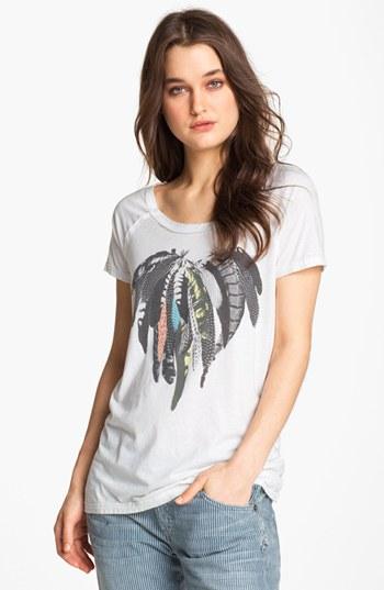 Chase 'feathered Heart' Graphic Tee White