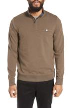 Men's Ted Baker London Peper Trim Fit Half Zip Pullover (s) - Brown