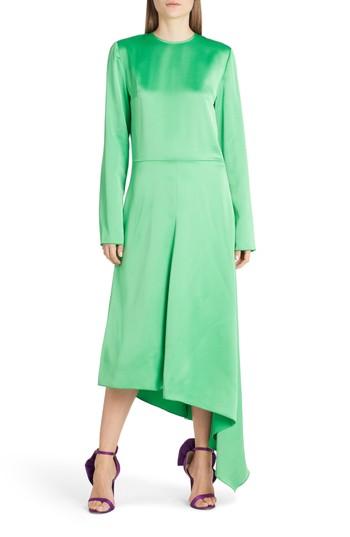 Women's Msgm Tie Back Asymmetrical Dress Us / 38 It - Green