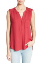Women's Soft Joie Caridad Split Neck Top - Red