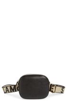 Stella Mccartney Perforated Logo Convertible Faux Leather Belt Bag - Black