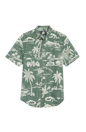 Men's Reyn Spooner My Private Isle Regular Fit Sport Shirt - Green