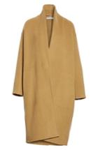 Women's Vince High Collar Long Wool Blend Coat - Brown
