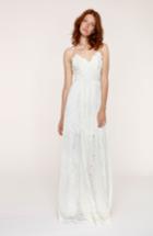 Women's Heartloom Sandra Lace & Chiffon Spaghetti Strap Gown
