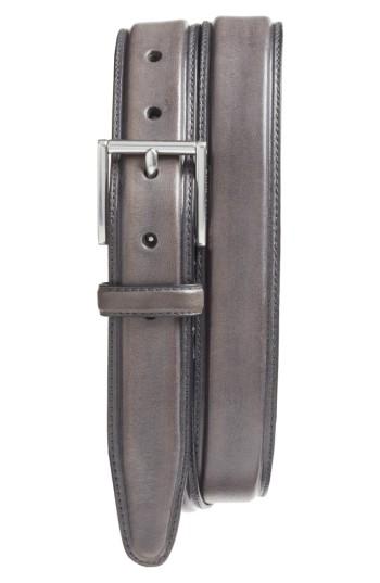 Men's Cole Haan Pressed Edge Leather Belt - Storm Cloud