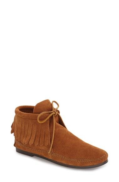 Women's Minnetonka Classic Fringed Chukka Style Boot