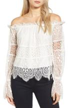 Women's Kendall + Kylie Lace Off The Shoulder Top