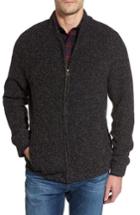 Men's Nordstrom Men's Shop Zip Front Cardigan - Black