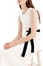 Women's J.crew Velvet Tie A-line Dress - Ivory