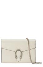 Gucci Small Dionysus Leather Clutch - White