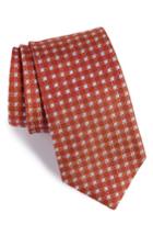 Men's Boss Geometric Silk Tie, Size - Orange