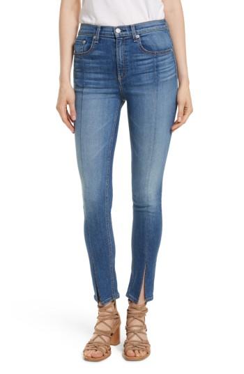 Women's Rag & Bone/jean Yuki High Waist Skinny Jeans - Blue