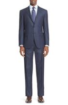 Men's Canali Classic Fit Windowpane Wool Suit