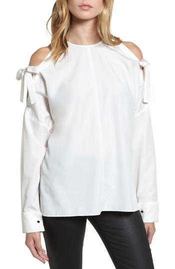 Women's Bardot Cold Shoulder Top - Ivory