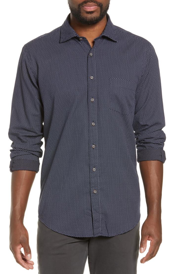 Men's Rodd & Gunn Blackstone Fit Sport Shirt, Size Large - Blue