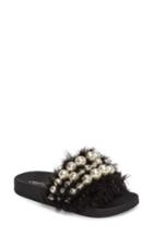 Women's Jeffrey Campbell Jova Embellished Slide M - Black