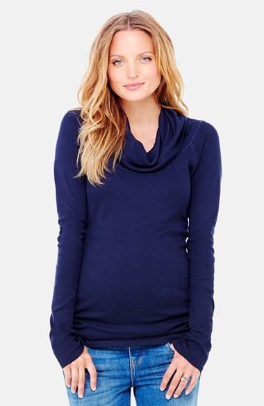 Women's Ingrid & Isabel Cowl Neck Maternity Tee - Blue