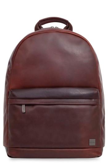 Men's Knomo London Barbican Albion Leather Backpack -