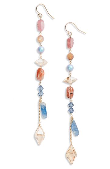 Women's Cynthia Desser Pink Tourmaline Linear Earrings